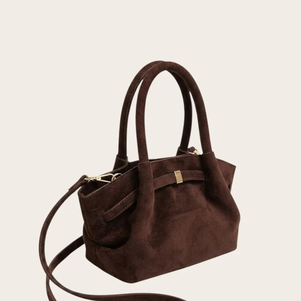 Petit sac velours structuré bandoulière