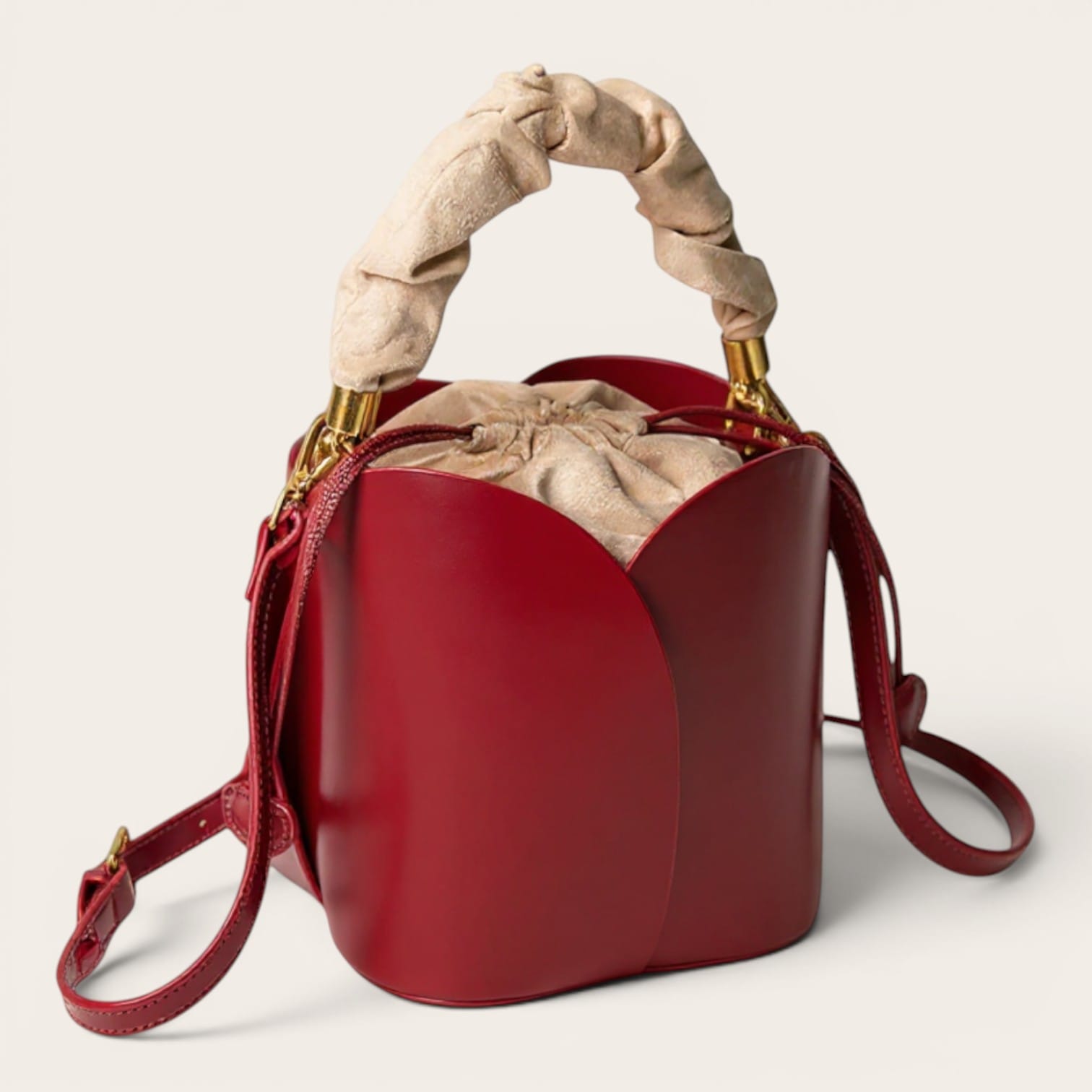 Sac seau pétale similicuir