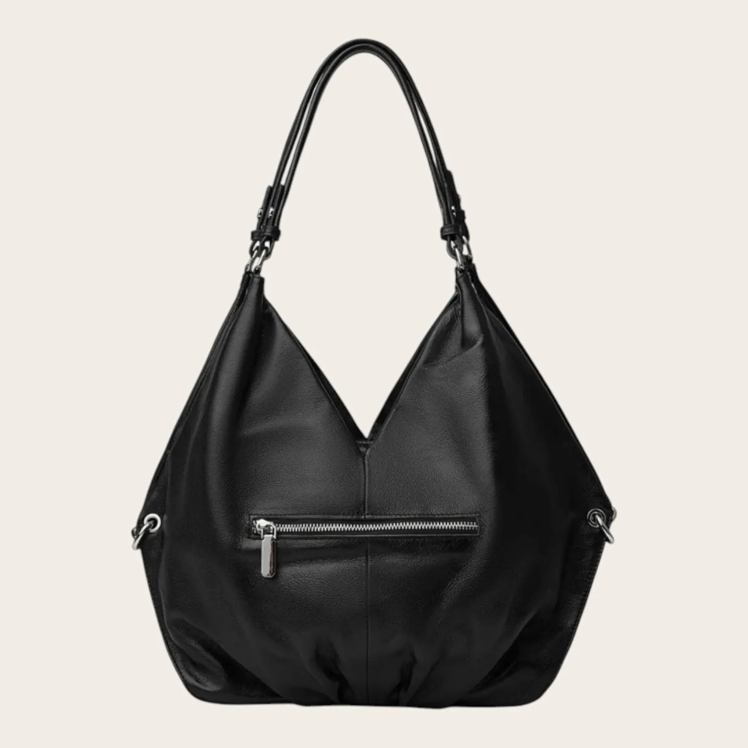 Sac a main baluchon cuir Noir