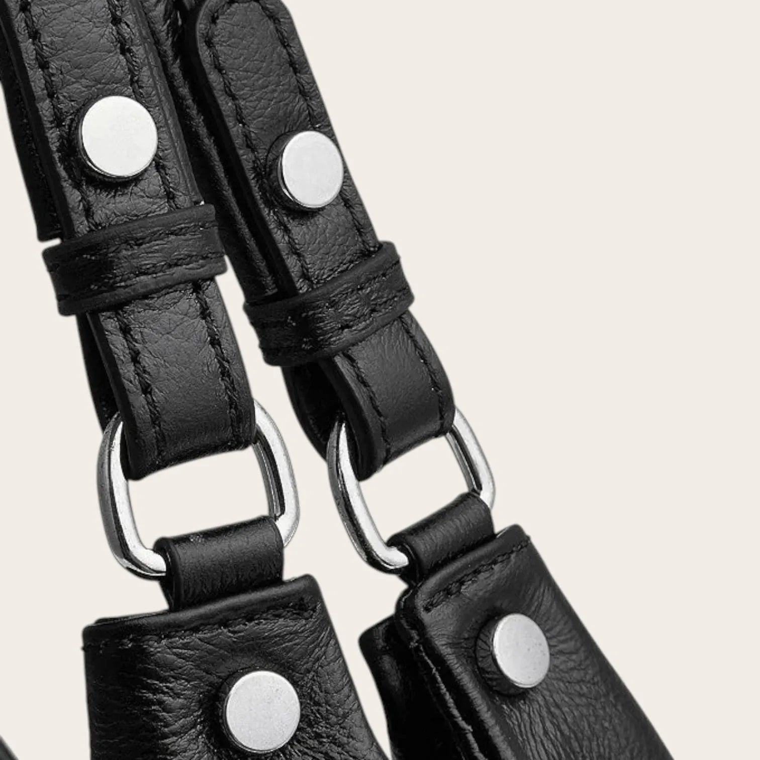 Sac a main baluchon cuir Noir