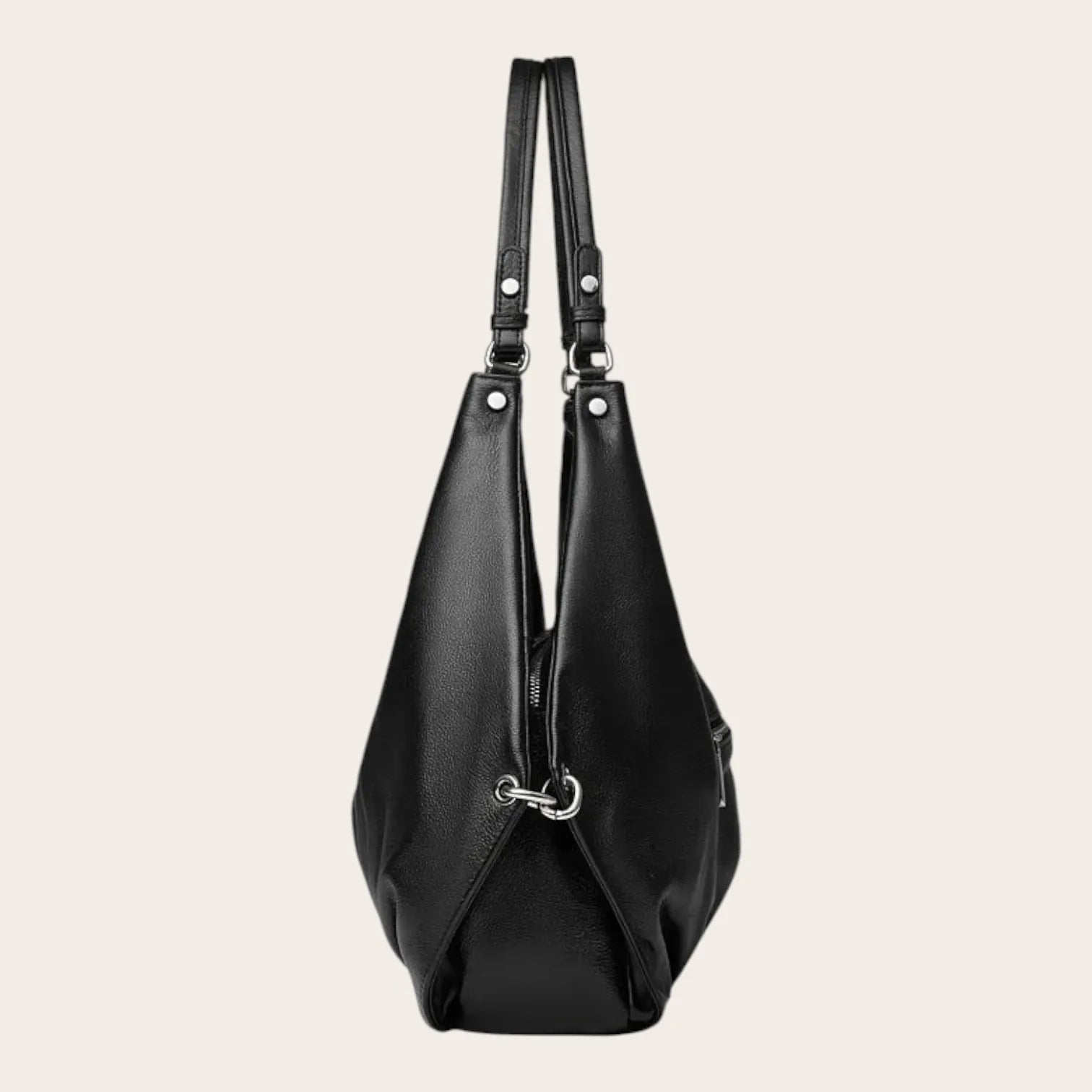 Sac a main baluchon cuir Noir
