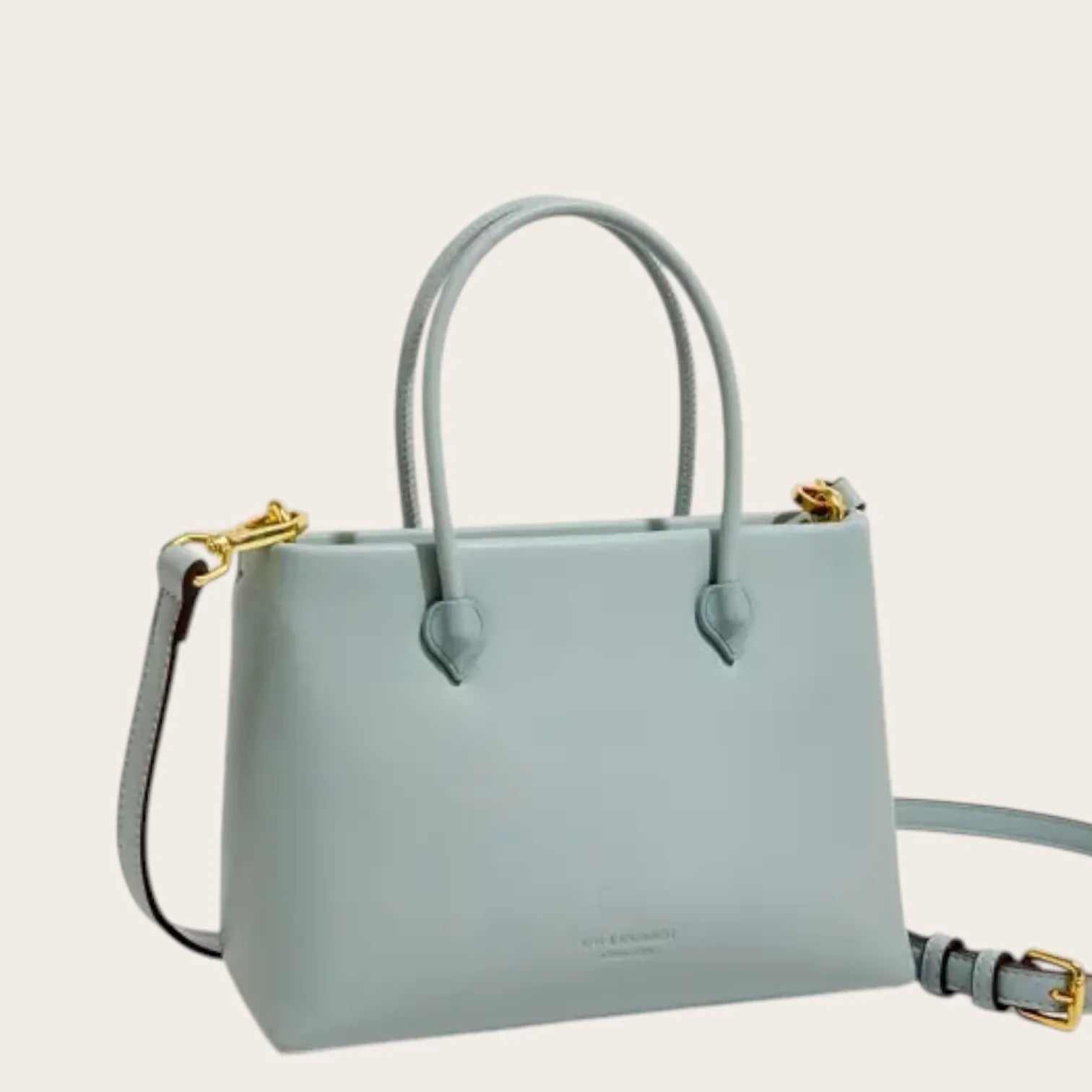 Sac a main chic cuir vegan Bleu