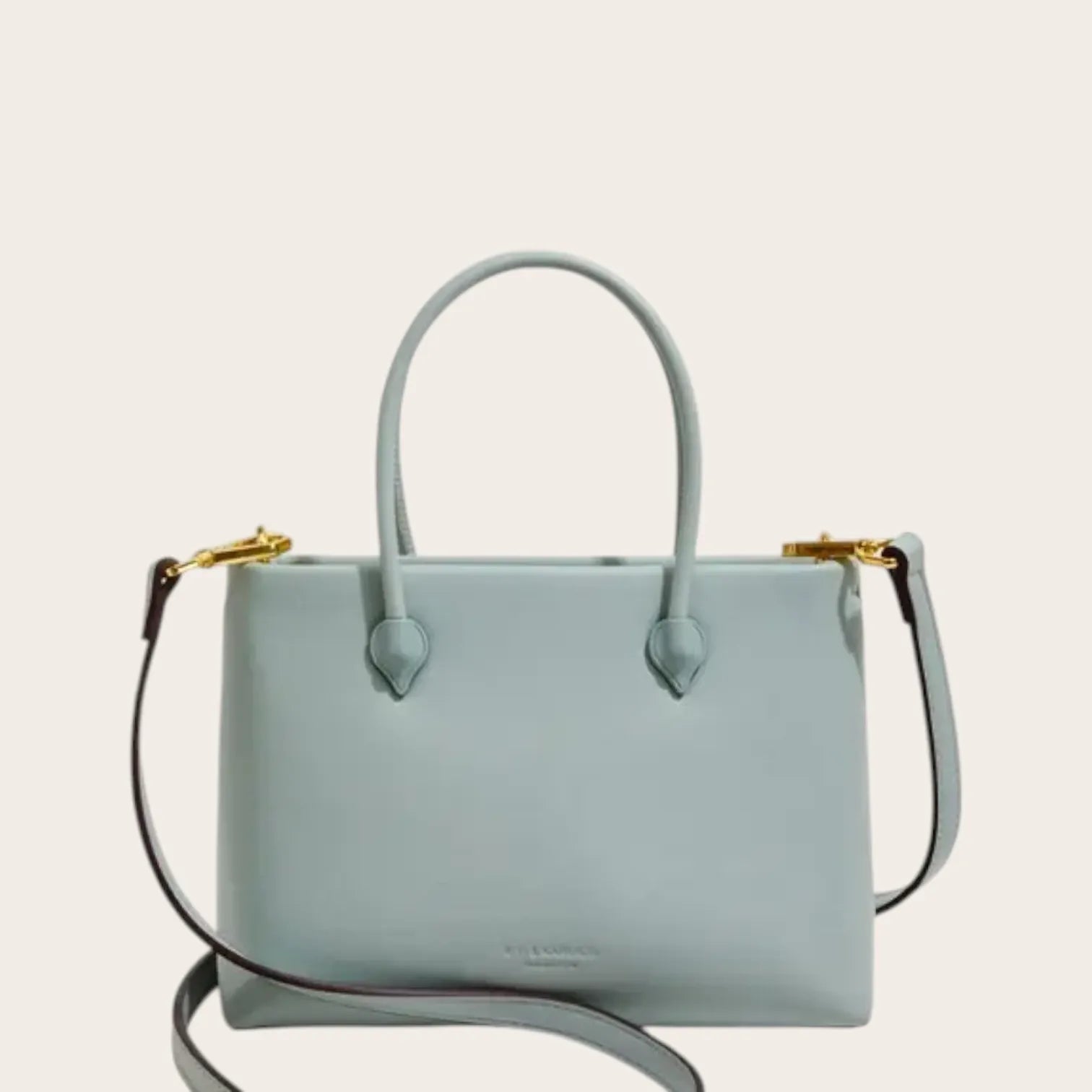 Sac a main chic cuir vegan Bleu