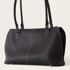 Sac a main cuir grainé classique Café
