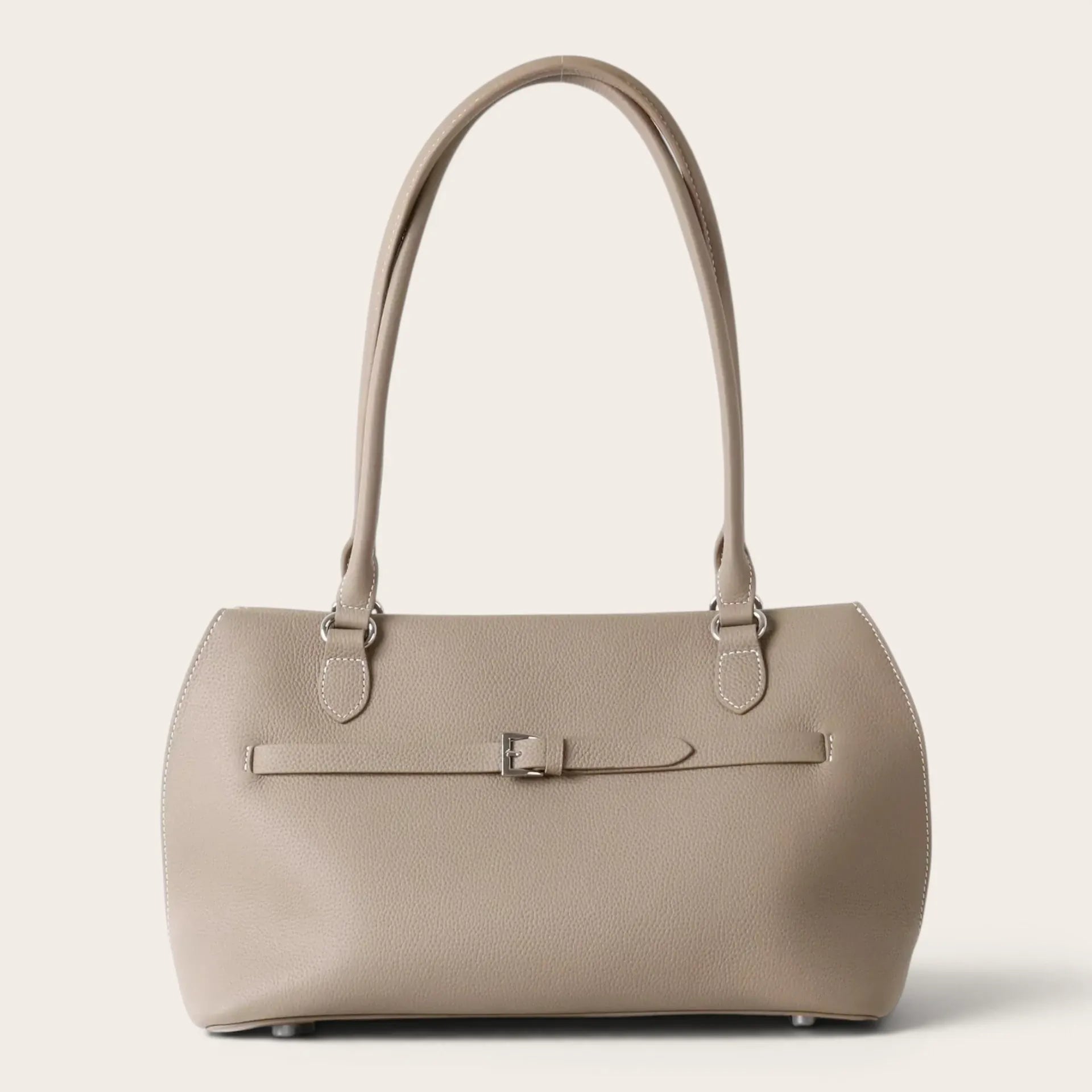 Sac a main cuir grainé classique Abricot