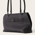 Sac a main cuir grainé classique Café