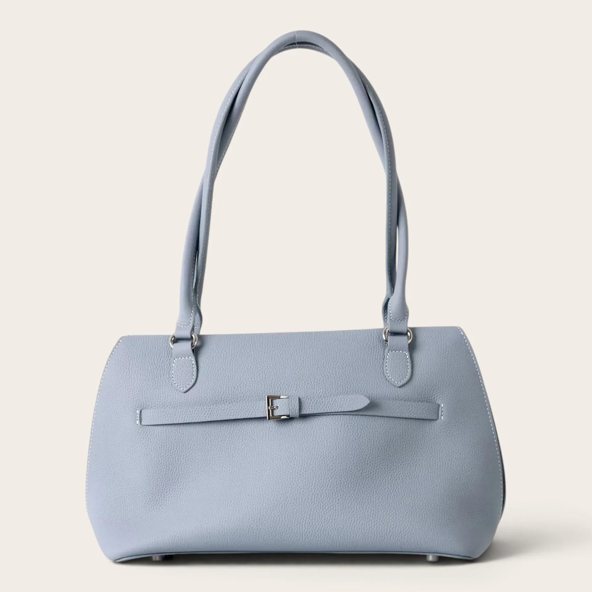 Sac a main cuir grainé classique Bleu