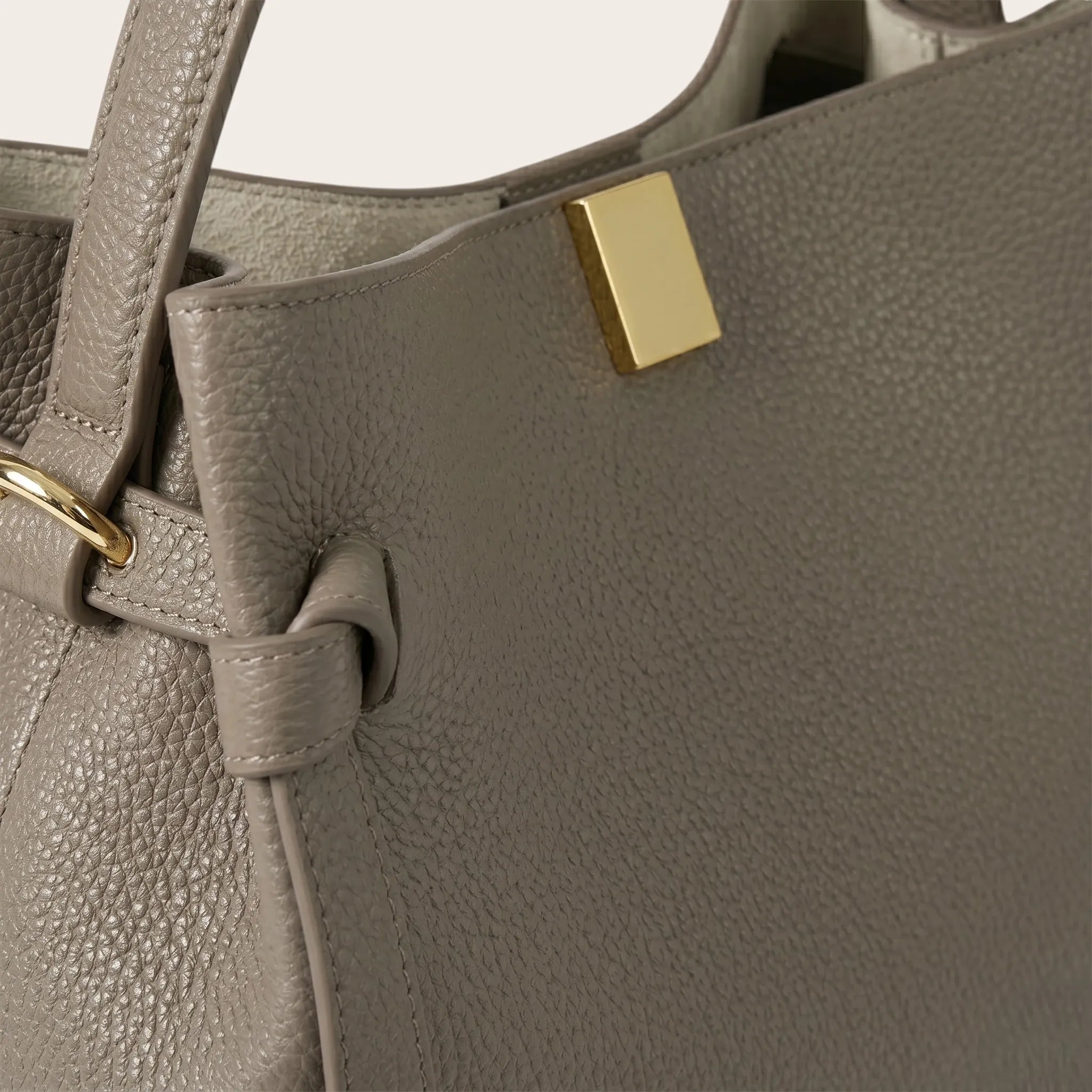 Sac à main cuir grainé nœuds