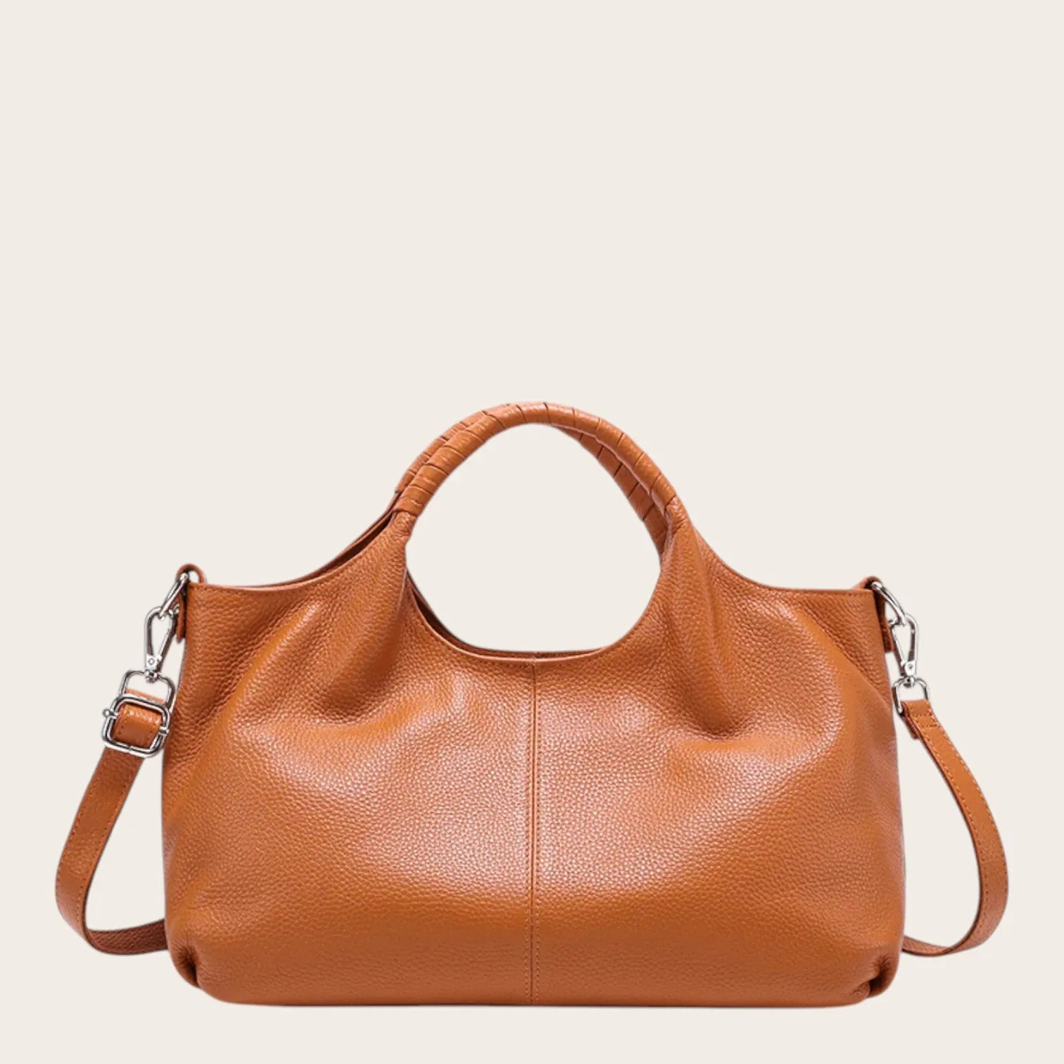 Sac a main design en cuir Marron