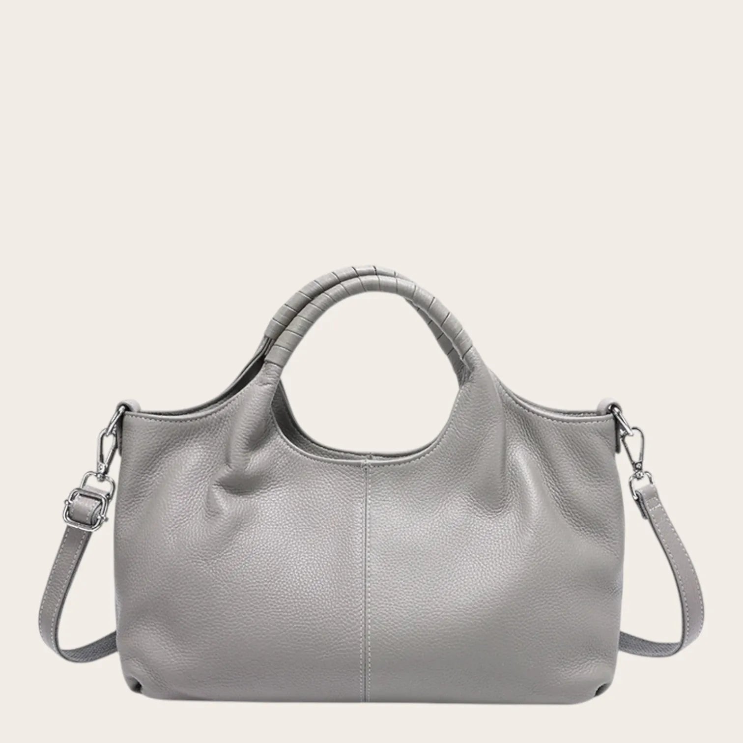 Sac a main design en cuir Gris