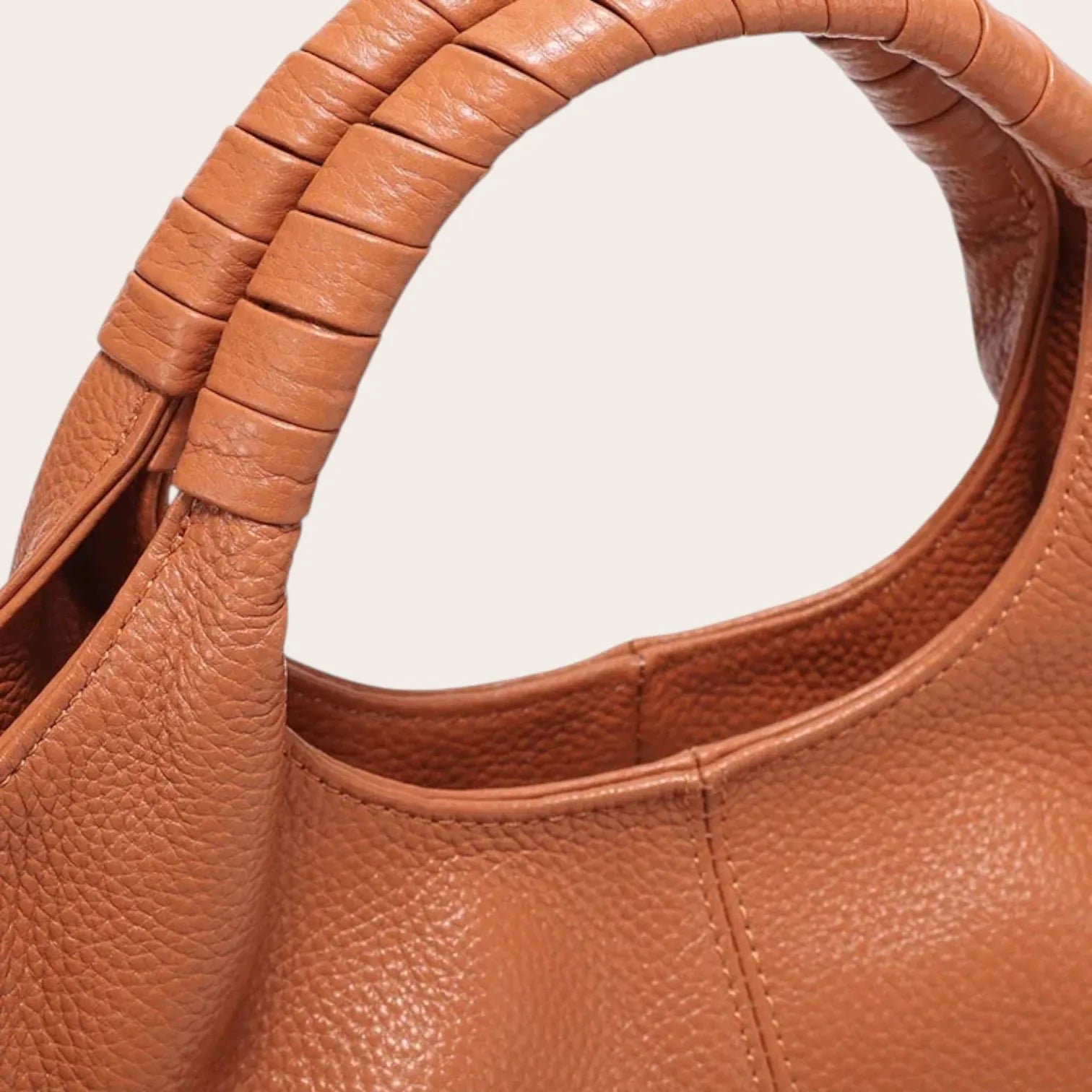 Sac a main design en cuir Marron