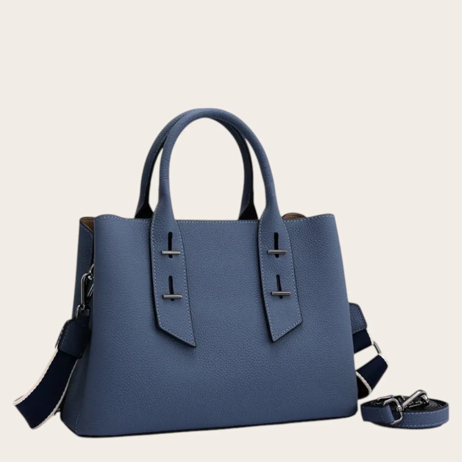 Sac a main en cuir grainé manchette