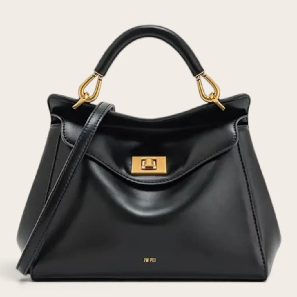 Sac a main en cuir lisse Noir
