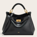 Sac a main en cuir lisse Noir