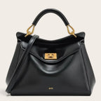 Sac a main en cuir lisse Noir