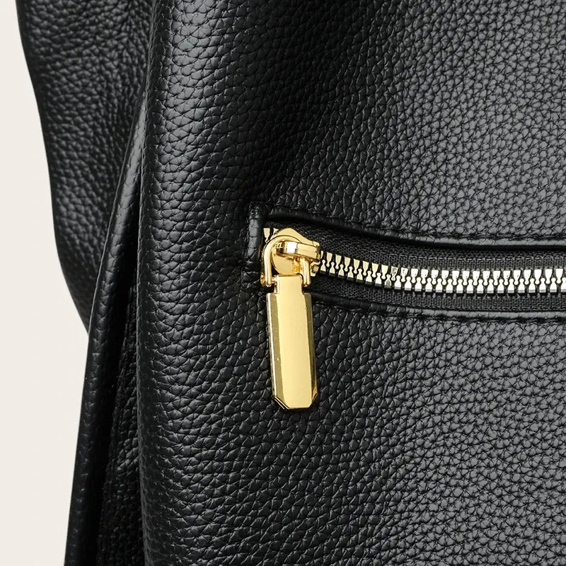 Sac a main en cuir vegan élégant Noir