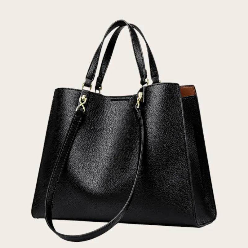 Sac a main en cuir vegan serpentin Noir