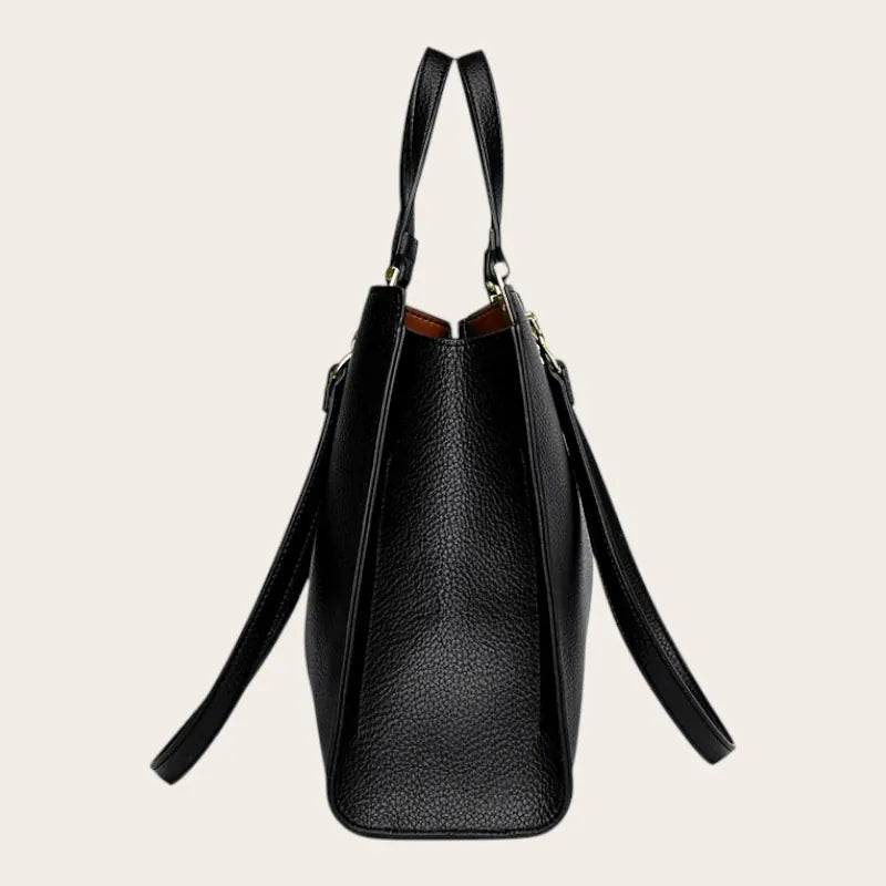 Sac a main en cuir vegan serpentin Noir