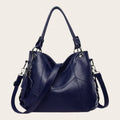 Sac a main patchwork cuir vegan Bleu
