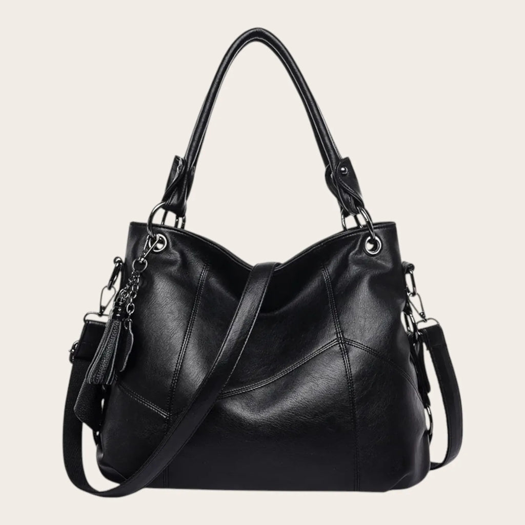 Sac a main patchwork cuir vegan Noir