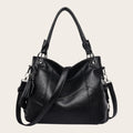 Sac a main patchwork cuir vegan Noir