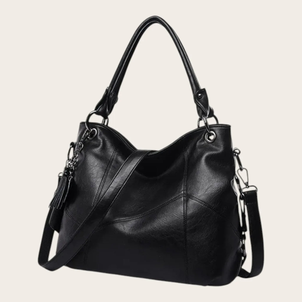 Sac a main patchwork cuir vegan Noir