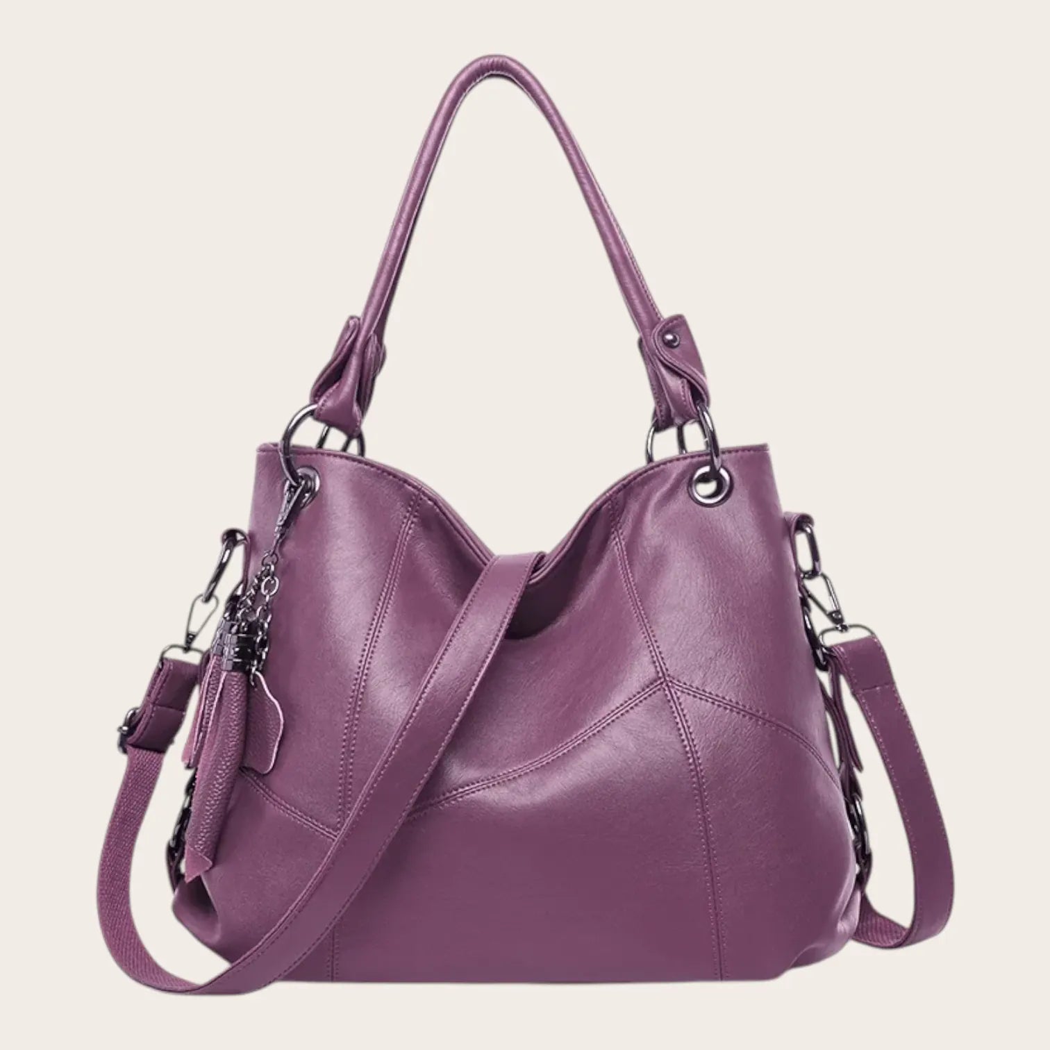 Sac a main patchwork cuir vegan Violet