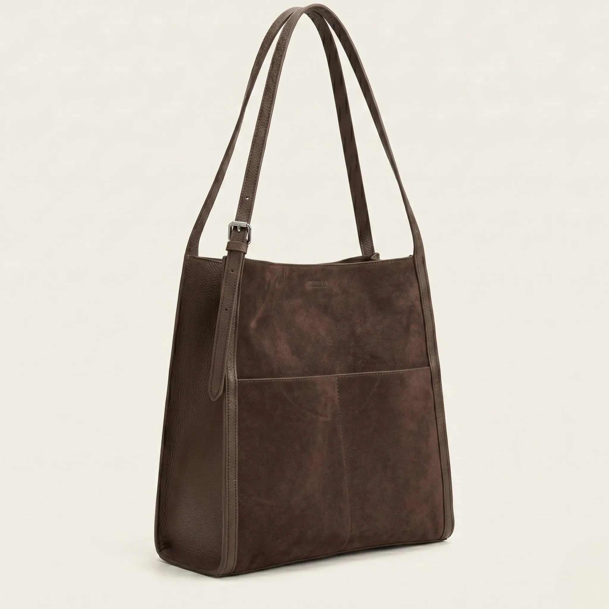Sac a main pavé en suède Café