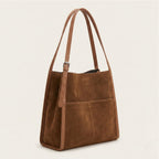 Sac a main pavé en suède Camel