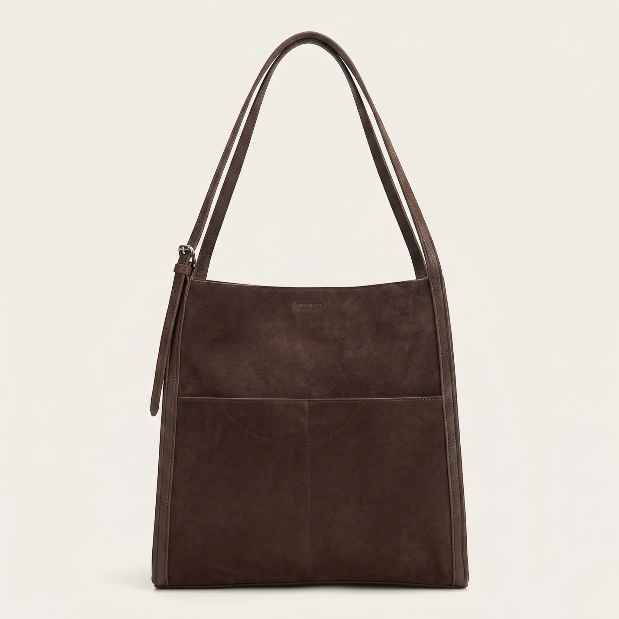 Sac a main pavé en suède Café