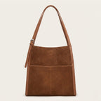 Sac a main pavé en suède Camel