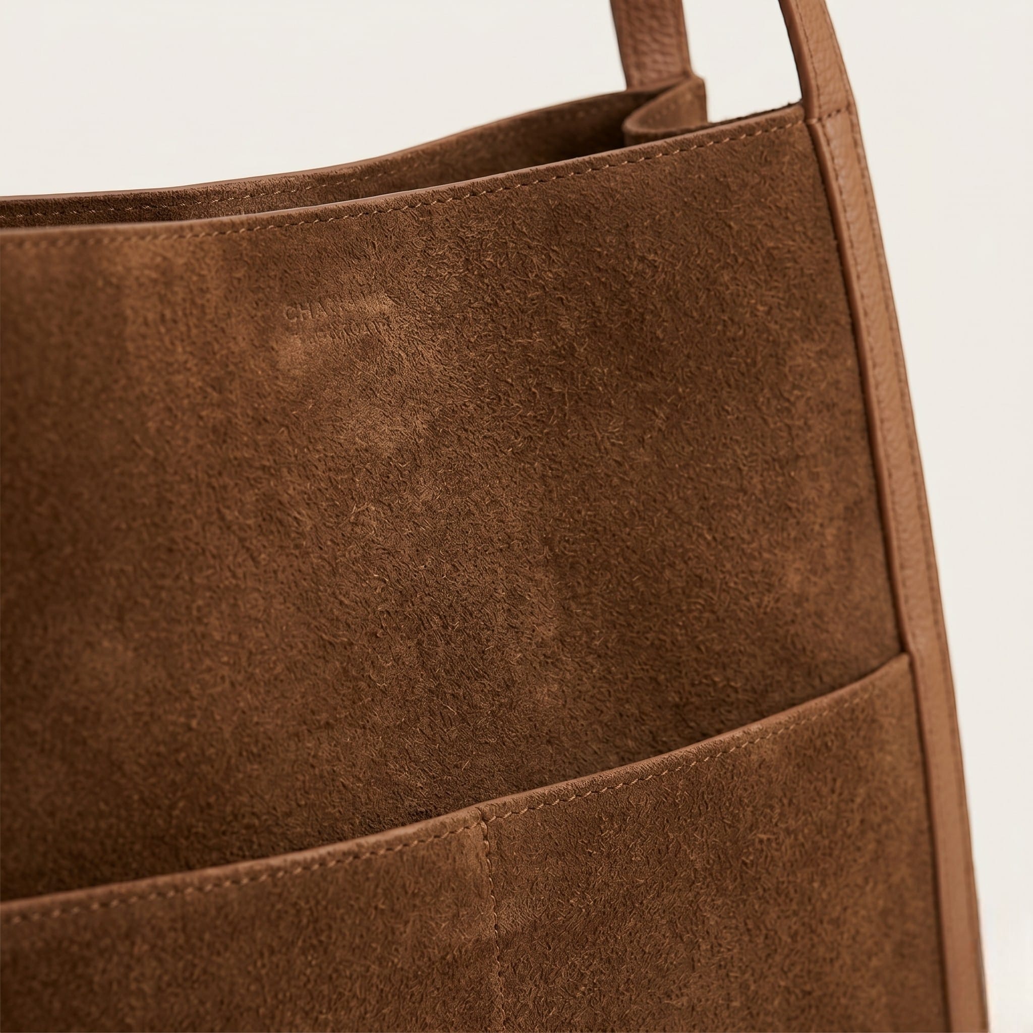 Sac a main pavé en suède Camel