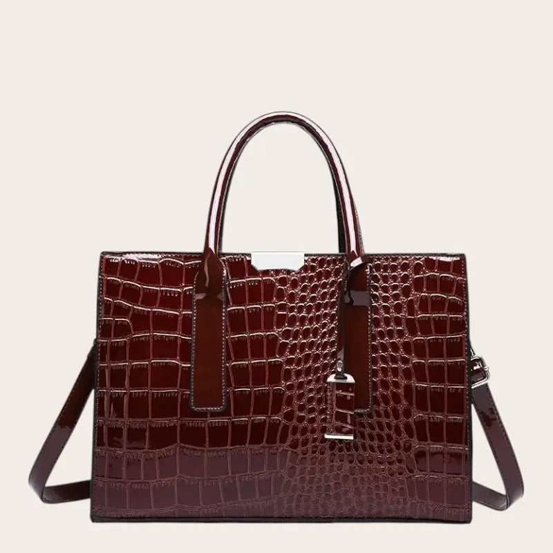 Sac a main rigide croco