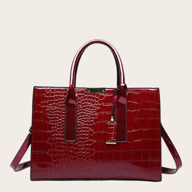 Sac a main rigide croco