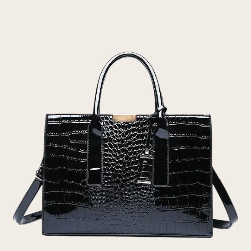 Sac a main rigide croco