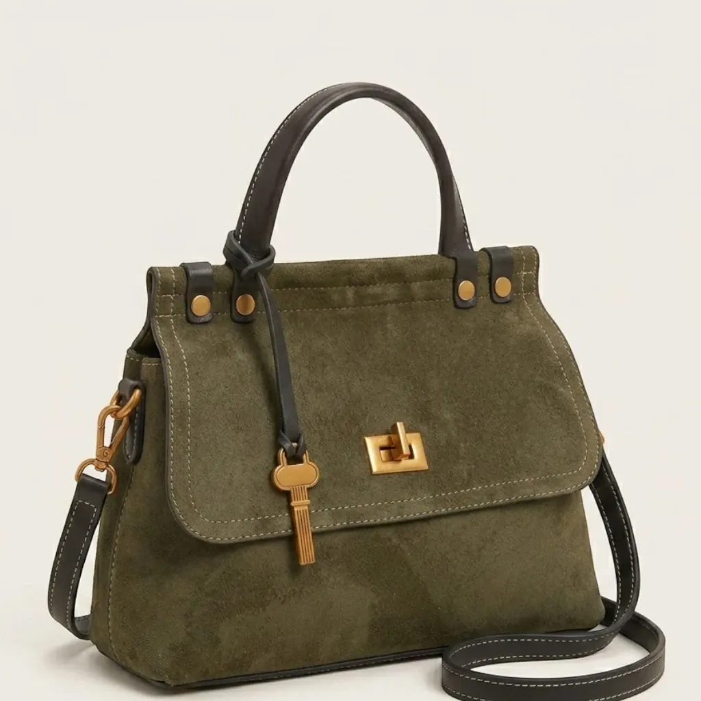 Sac a main verrou doré Vert
