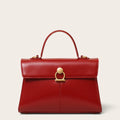 Sac à main vintage rouge en similicuir pour femme, vue 1 - Rouge