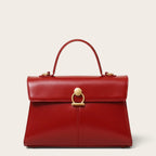 Sac à main vintage rouge en similicuir pour femme, vue 1 - Rouge