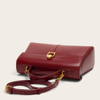 Sac à main vintage rouge en similicuir pour femme, vue 7 - Rouge