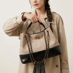 Sac à main vintage surpiqûres matelassées Beige