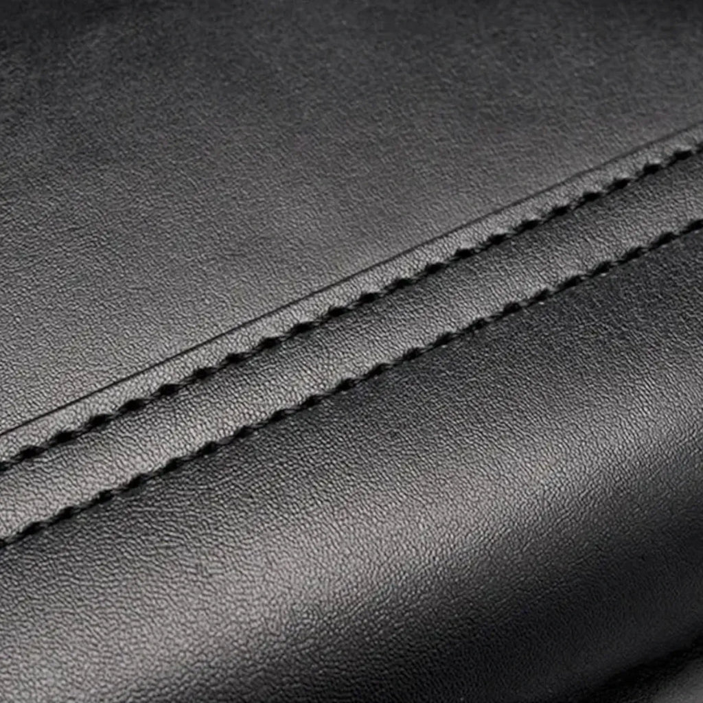Sac bandoulière cuir tressé Noir