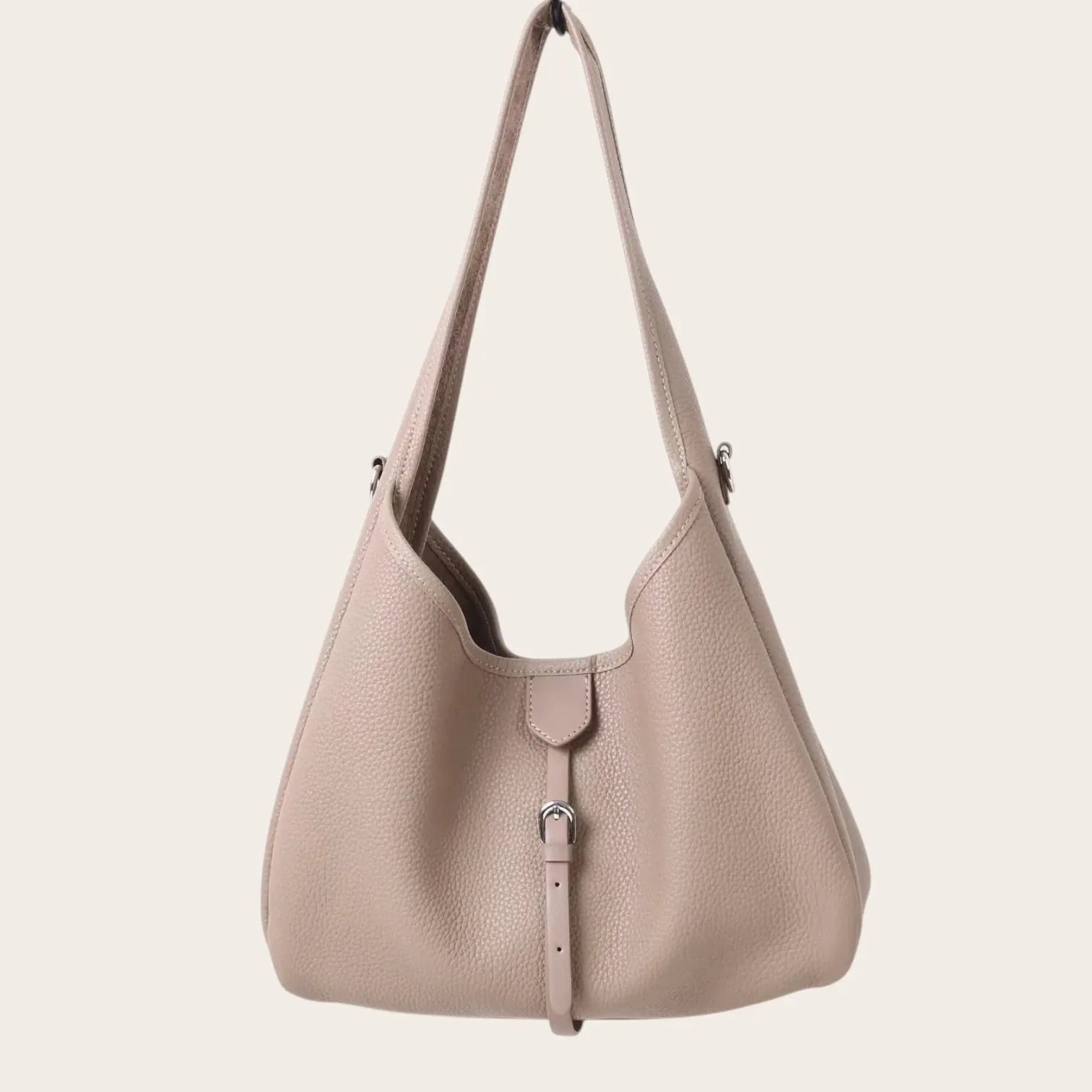 Sac bandoulière en cuir bord Khaki