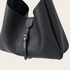 Sac bandoulière en cuir bord Noir