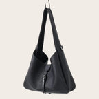 Sac bandoulière en cuir bord Noir