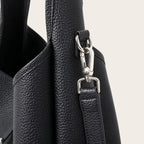 Sac bandoulière en cuir bord Noir