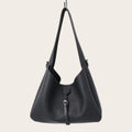 Sac bandoulière en cuir bord Noir