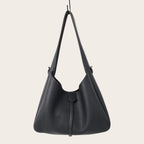 Sac bandoulière en cuir bord Noir
