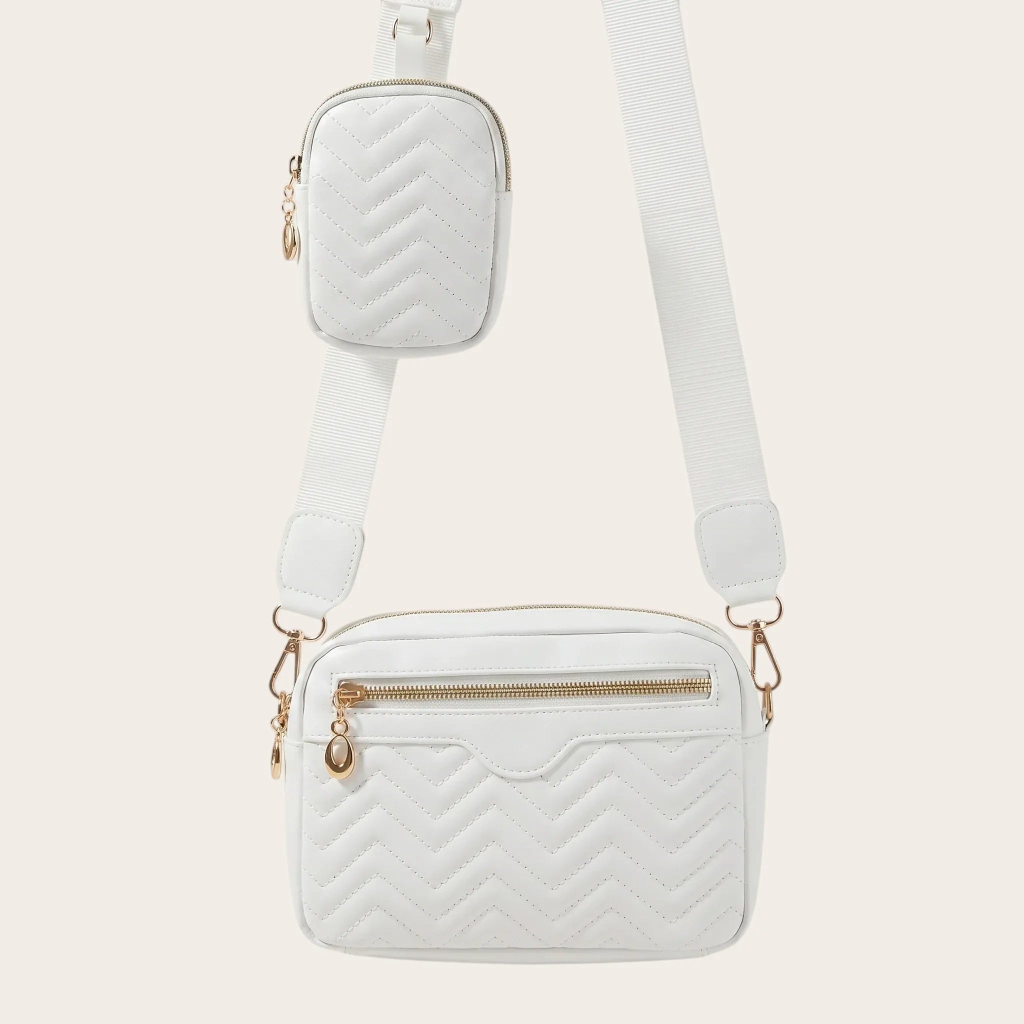 Sac bandoulière en similicuir strié