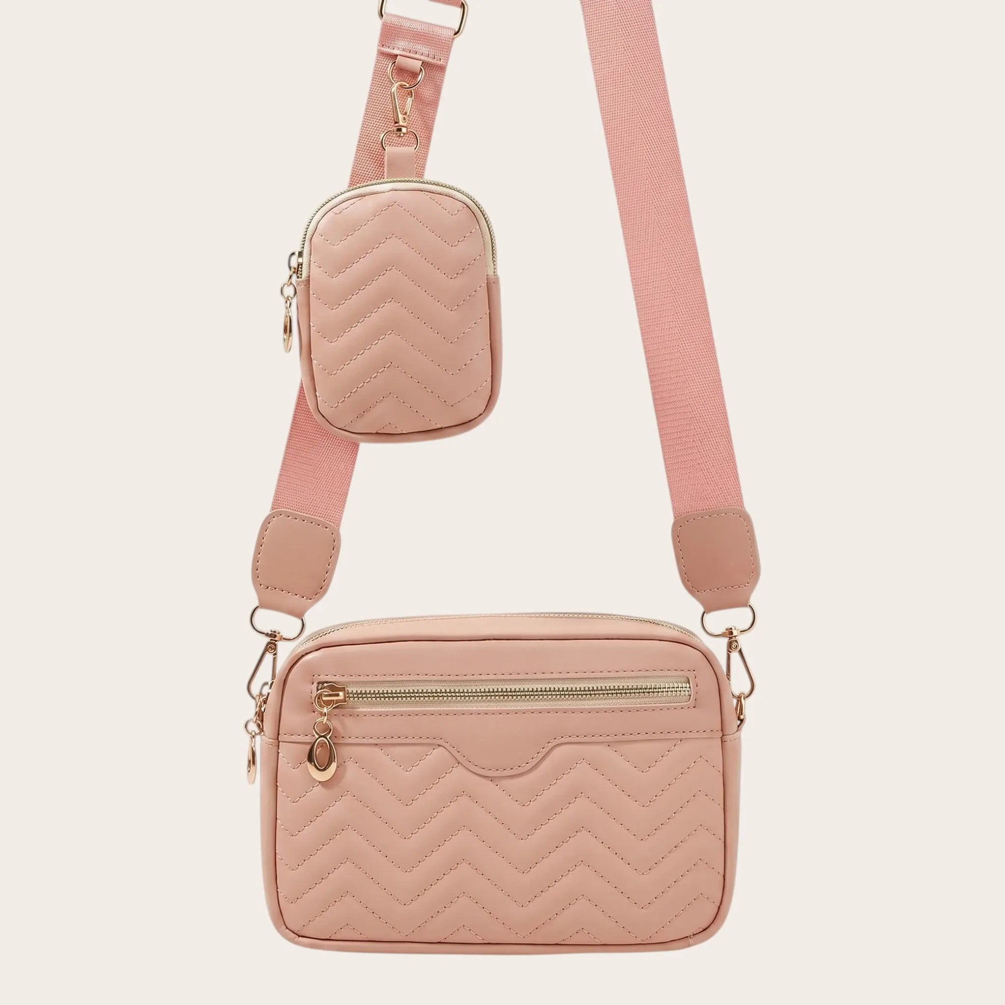 Sac bandoulière en similicuir strié