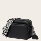 Sac bandoulière large femme Noir